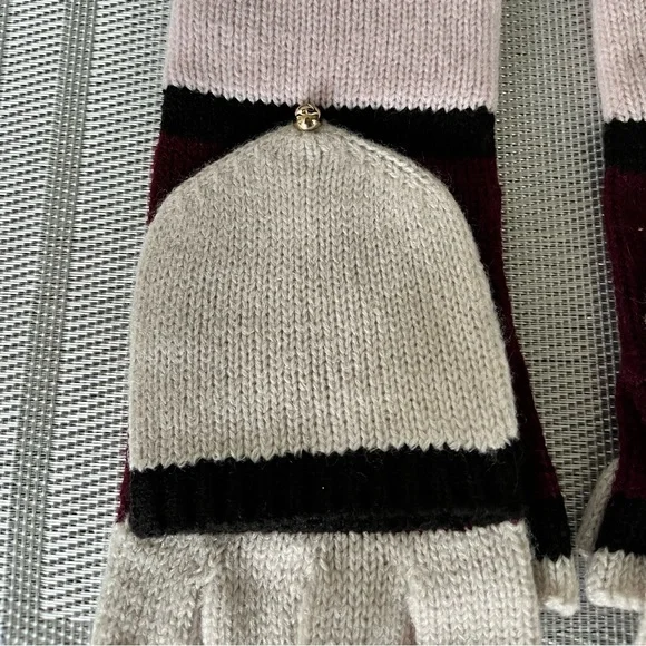 KATE SPADE NWOT AUTHENTIC RARE COLOR BLOCK FINGERLESS STYLE MITTEN GLOVES - Picture 5 of 14